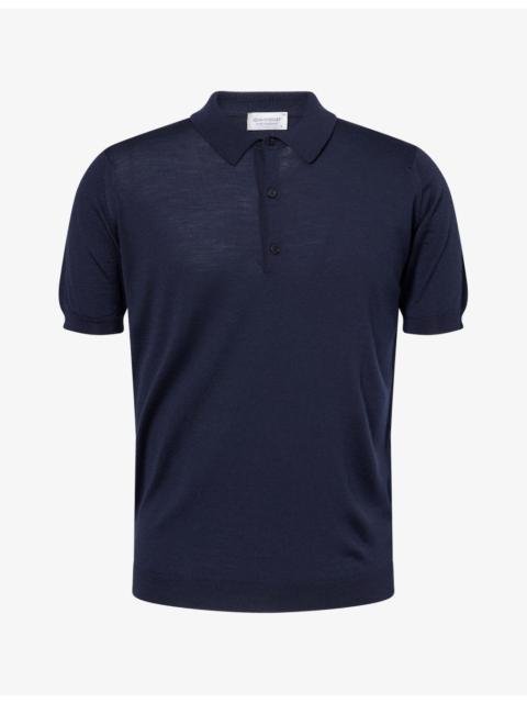JOHN SMEDLEY Short-Sleeve Merino-Wool Polo Shirt