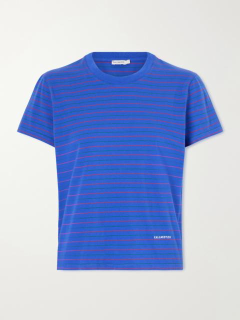 KALLMEYER Kenzie Embroidered Striped Cotton-jersey T-shirt