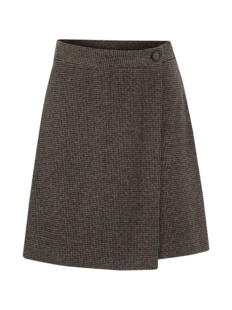 WEEKEND Max Mara houndstooth wrap-effect skort