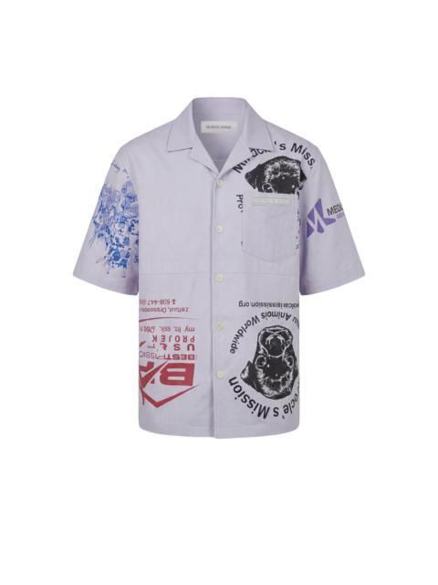 Marine Serre Upcycled scout tote bags ss bowling shirt