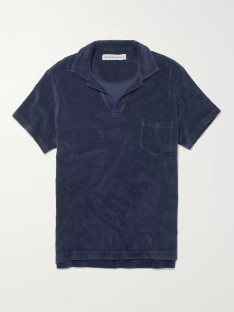 ORLEBAR BROWN Slim-Fit Camp-Collar Cotton-Terry Polo Shirt