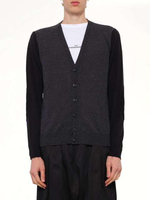 Maison Margiela Two-Tone Cardigan in Grey/Black