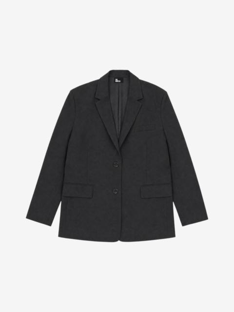 The Kooples OVERSIZED SUIT JACKET IN BLACK WOOL