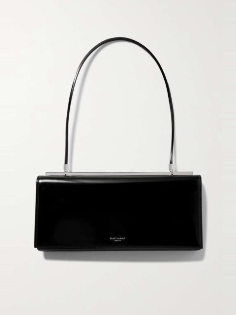 Tanky glossed-leather shoulder bag