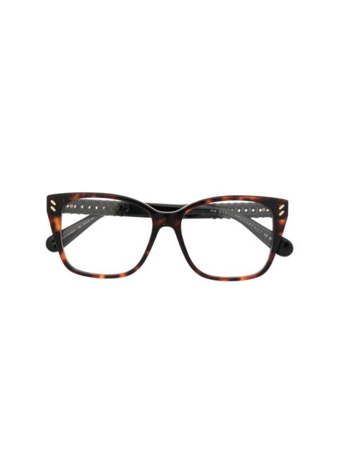 Stella McCartney woven-arm square-frame glasses
