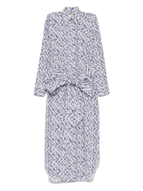 Plan C printed poplin maxi dress