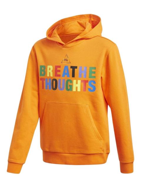 adidas rainbow-logo hooded sweatshirt