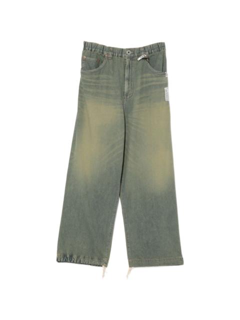 Maison MIHARAYASUHIRO logo-patch jeans