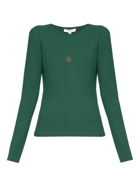 JW Anderson logo-embroidered ribbed top