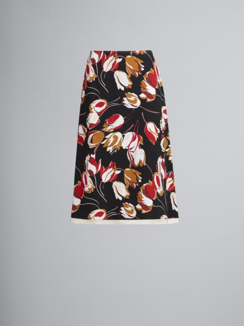 Marni WINDBLOWN PRINT CADY A-LINE SKIRT