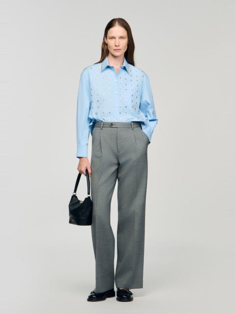 Sandro RHINESTONE SHIRT
