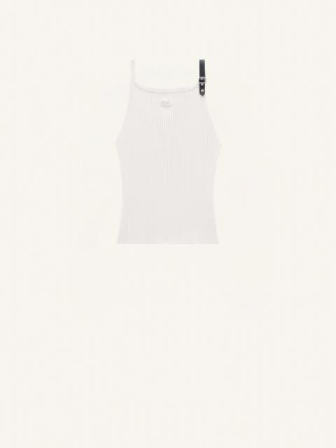 courrèges BUCKLE RIB KNIT TANK TOP