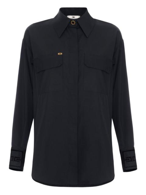 ELISABETTA FRANCHI broderie-anglaise shirt