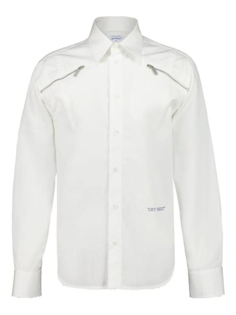 Off-White side-zip long-sleeve shirt