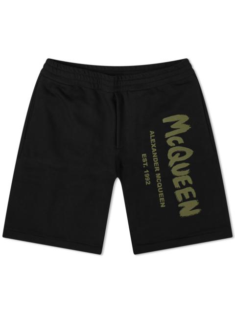 Alexander McQueen Alexander McQueen Graffiti Logo Sweat Shorts