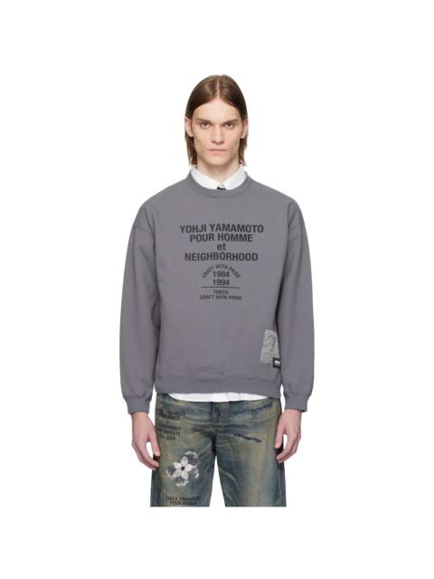 Yohji Yamamoto Gray NEIGHBORHOOD Edition LS Sweatshirt