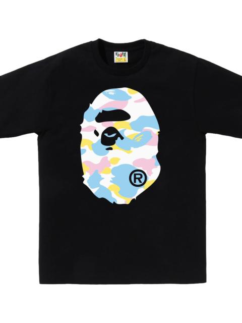 A BATHING APE® New Multi Camo Big Ape Head Tee "Black" BAPE107