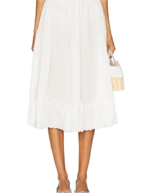 For Love & Lemons Tea Time Poplin Midi Skirt