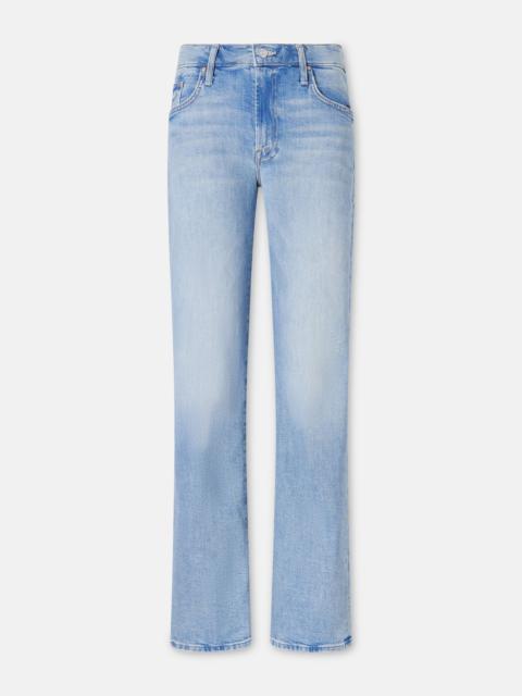 MOTHER The Mid Rise Zip Rambler Skimp wide-leg jeans Light denim