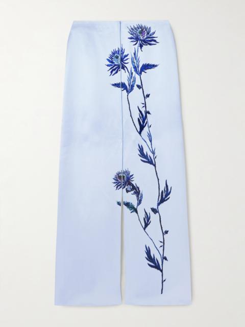 Altuzarra Kat Floral-print Silk-satin Maxi Skirt