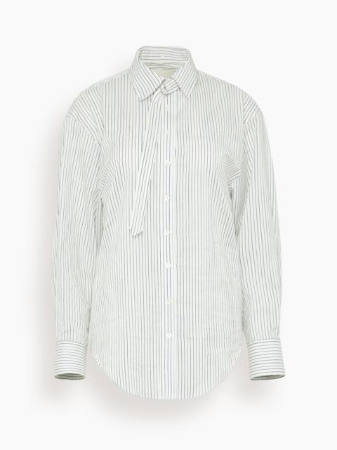 Isabel Marant Aurora Top in Ecru/Black