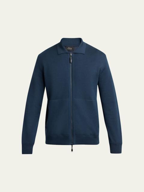 Brioni Men's Full-Zip Blouson Jacket