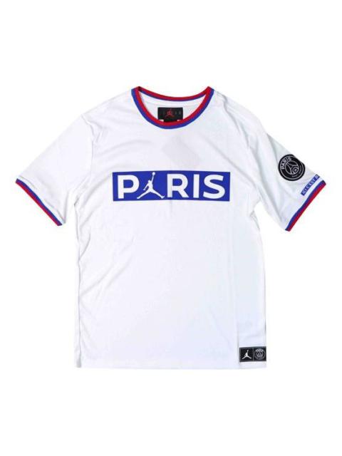 Jordan Air Jordan Paris Saint-Germain team logo Short Sleeve White BQ8359-100