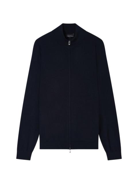 EMPORIO ARMANI zip-fastening long-sleeve cardigan