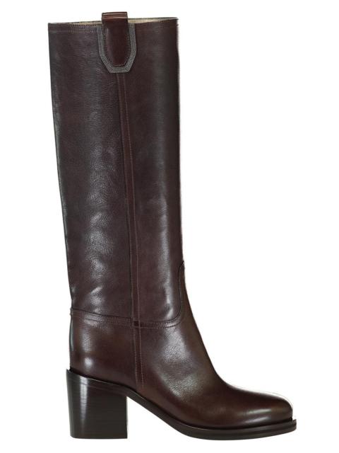 Brunello Cucinelli Shiny Detail City Boot
