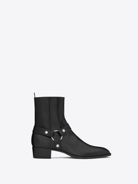SAINT LAURENT wyatt harness boots in smooth leather