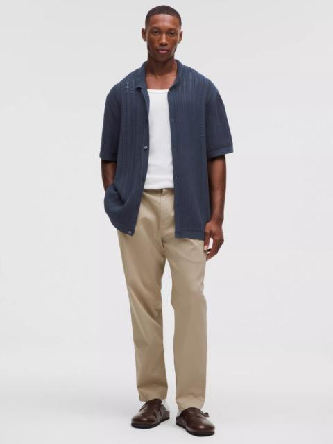 lululemon Cotton-Blend Open-Knit Button Up