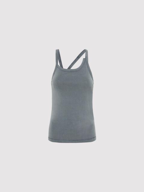 Organic Cotton Abstract Singlet - Diesel Grey