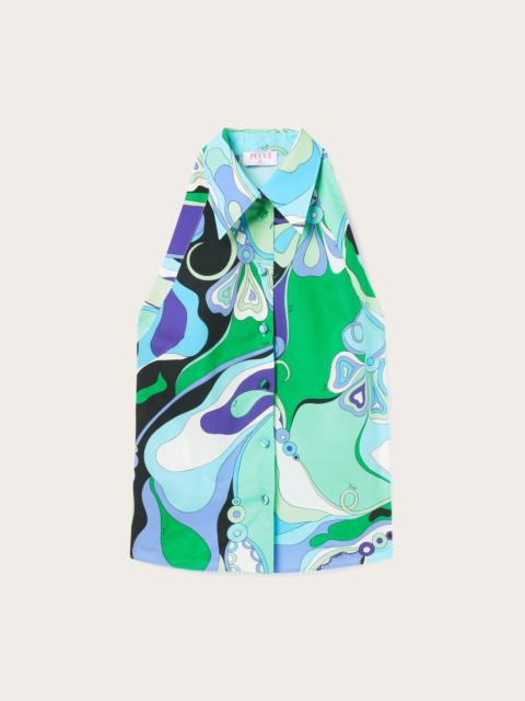 PUCCI ORCHIDEE PRINT SLEEVELESS SHIRT