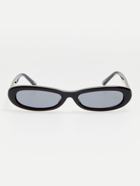 LINDA FARROW Andrea Sunglasses in Black
