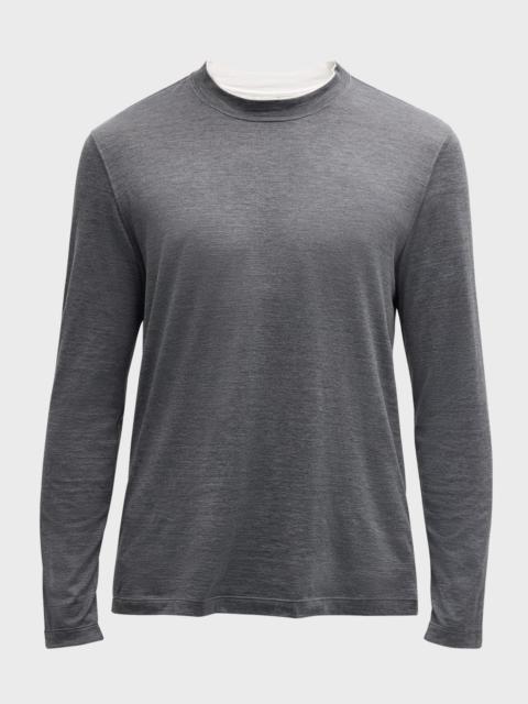 Men's Silk-Cotton Long Sleeve T-Shirt
