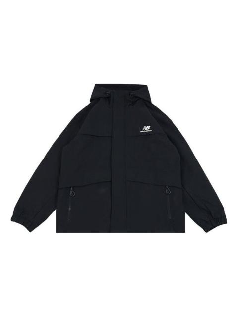 New Balance Logo Urban Remix Woven Jacket 'Black' AMJ33359-BK