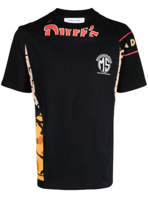Marine Serre Regenerated patchwork T-shirt