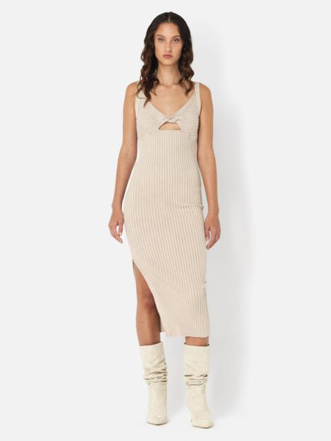 John Elliott MINERAL WASH GINZA RIB TWIST DRESS