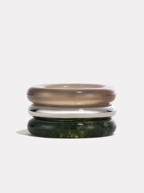 By Pariah Stack_Stone Trilogy Stack | Moss Agate & Grey Agate