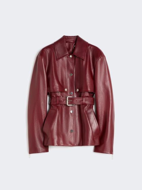 Sportmax Nappa leather two-piece jacket - bordeaux