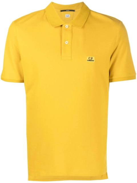 C.P. Company logo embroidered polo shirt