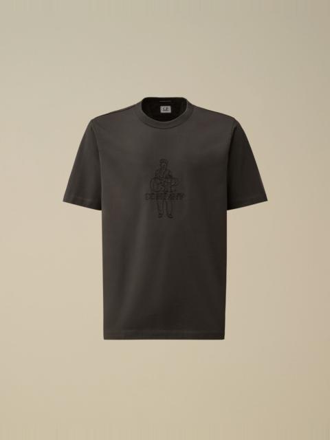 C.P. Company Mercerized 30/2 Jersey Twisted Short Sleeve Logo T-Shirt