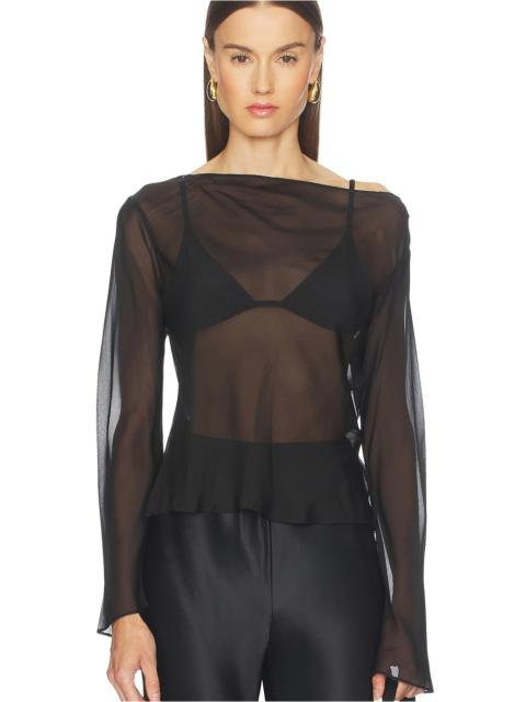 SIR. Strobe Long Sleeve Cowl Top