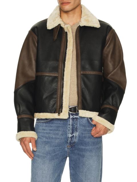 ALPHA INDUSTRIES Faux Leather B-3 Mod Jacket