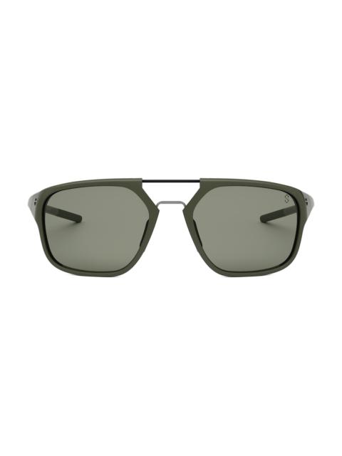 TAG Heuer Men's Line 56MM Square Sunglasses - Dark Green Green