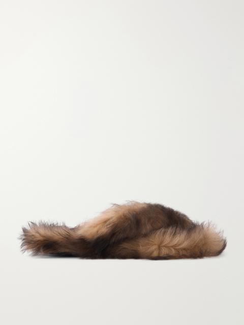 Dolce & Gabbana Shearling Slides