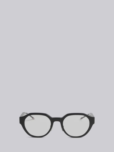 Thom Browne TB716 - Black Wide Fit Round Glasses