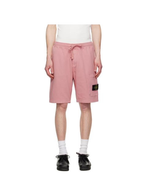 Stone Island Pink 6200011 Organic Cotton Fleece Shorts
