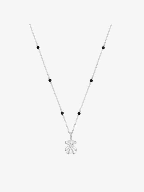 TOUS Short silver and onyx Necklace with bear charm TOUS Grain