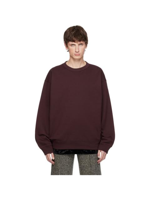 Dries Van Noten Burgundy Cotton Sweatshirt